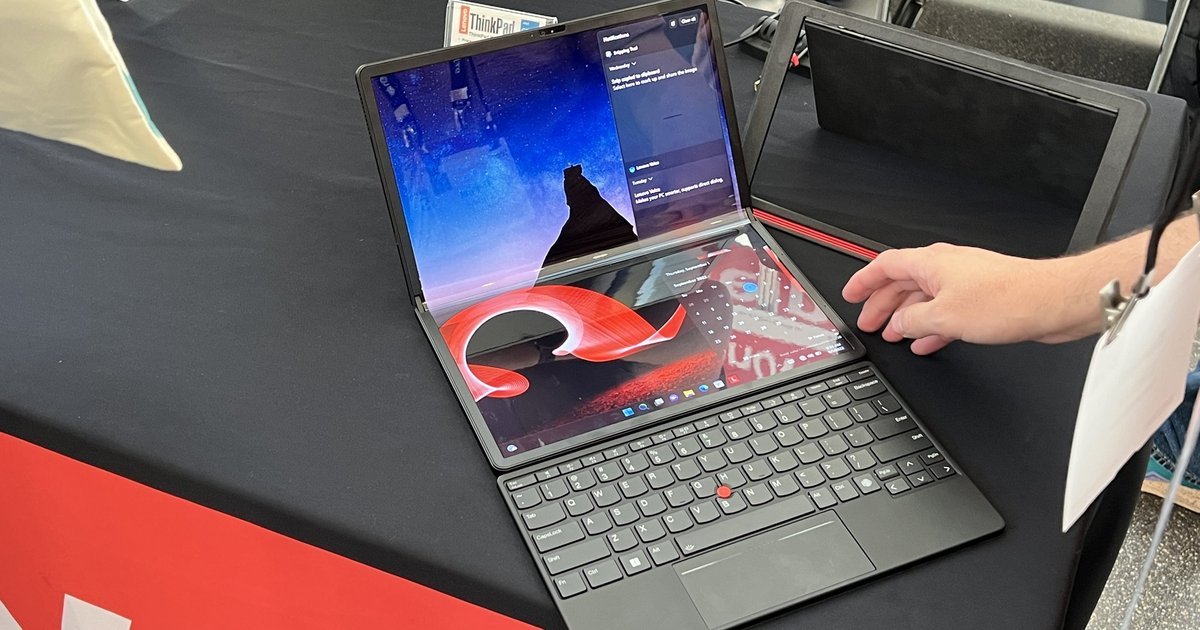 Первый в мире складной ПК обновился: новое поколение ThinkPad X1 Fold показали на IFA 2022